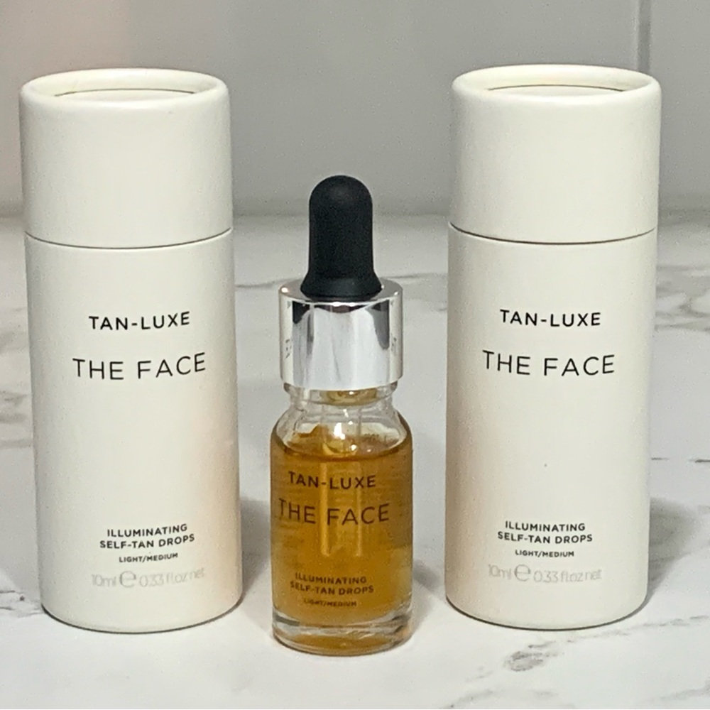 2X - 10 ml Tan-Luxe THE FACE Self Tan Drops Light/Medium  NIB